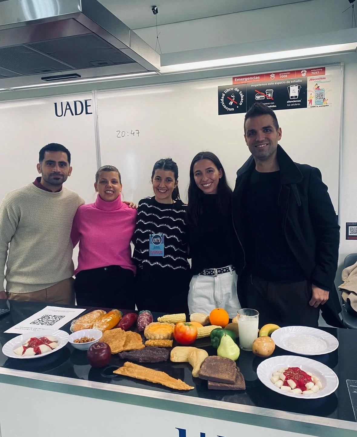 Carla en taller de nutrición en UADE